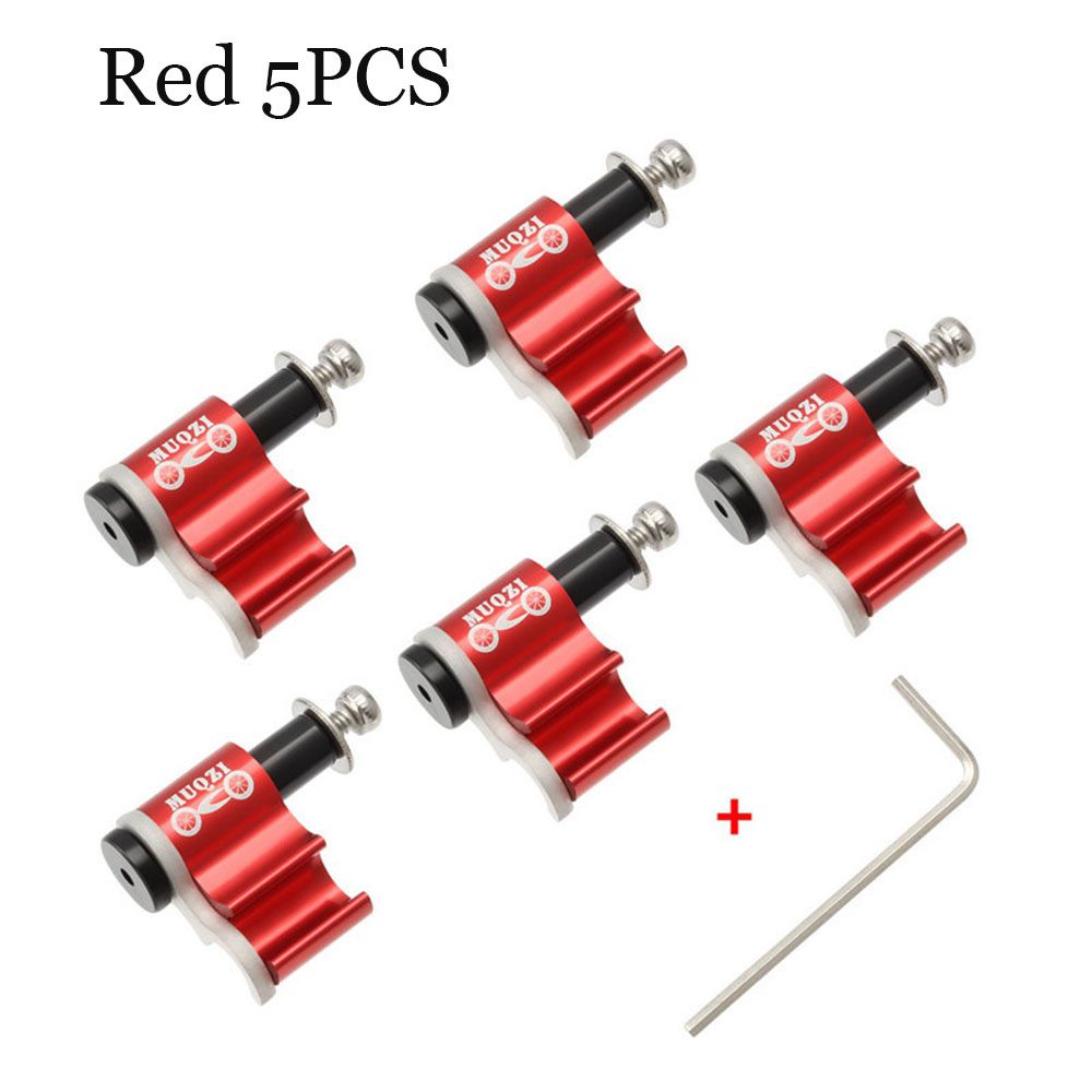MUQZI Bike Cable Grip Adapter Guide Bicycle Oil Tube Fixed Conversion Seat Wire Trap Brake Line Pipe Tubing Alignment Organizer: Red-5pcs