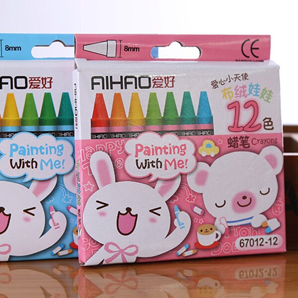 Cartoon Non-Toxic Crayon Oil Painting Stick Kids Student Pastel Pencils for Drawing(Random packaging color)
