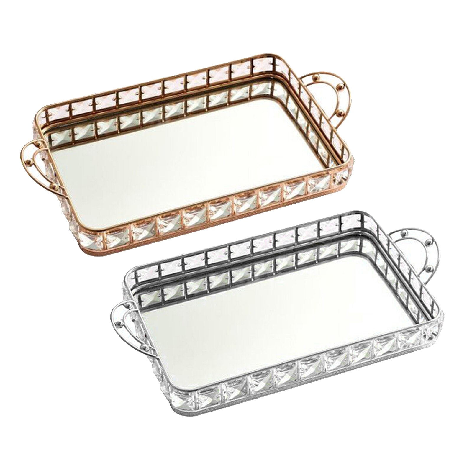 1pc miroir Vanity maquillage parfum plateau salle de bain chambre plateau décoratif