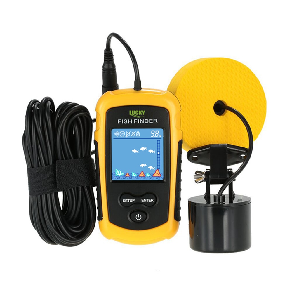 LUCKY FFC1108-1 100M Portable Sonar LCD Fish Finders Fishing Tools Echo Sounder Fishing Finder Colorful Screen