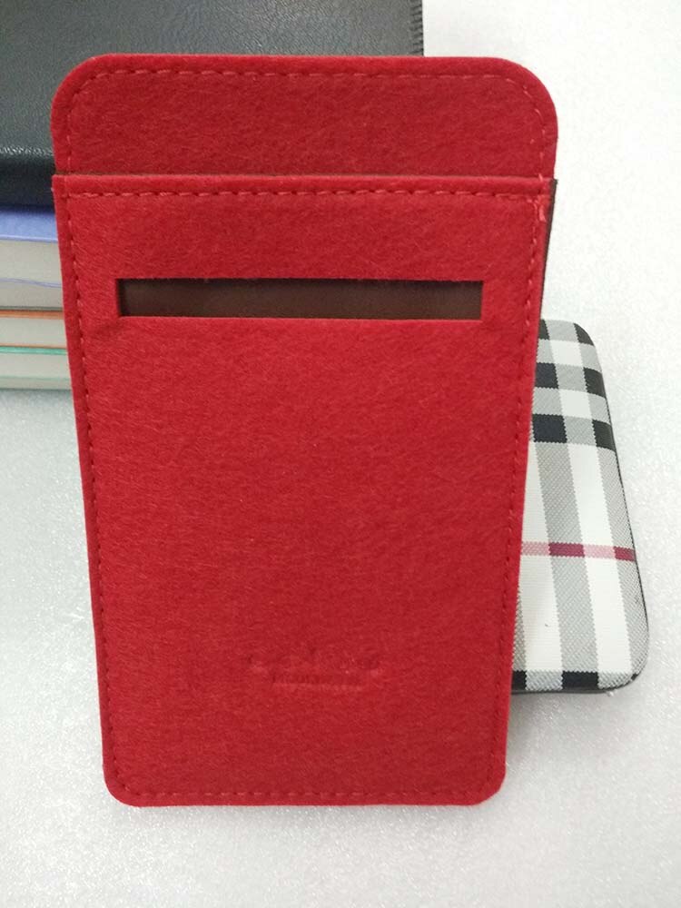 Super Fabric Pouch Xiaomi Power Bank 2 3 10000mAh case Fit For mi 2nd Generation Powerbank cover Polyester Felt protect case: Red