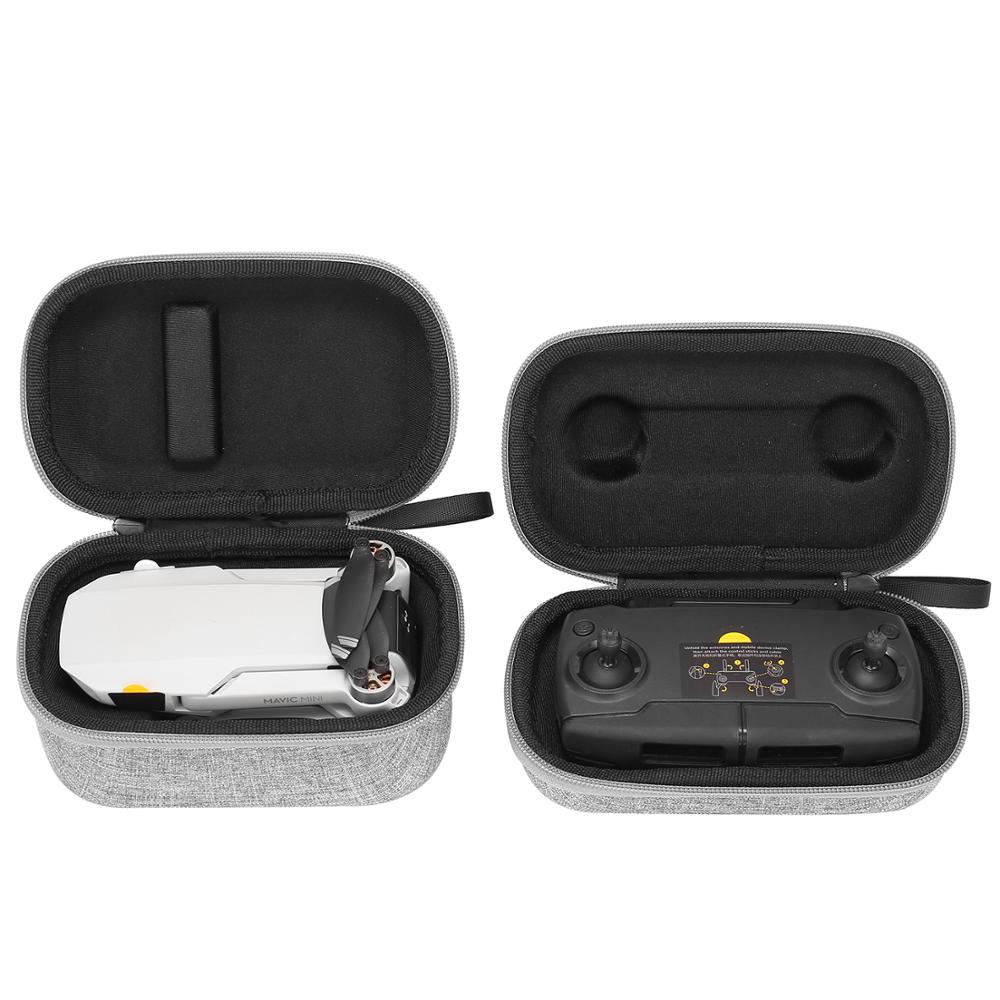 2 em 1 portátil hardshell drone & caso saco de armazenamento remoto caso anti-esmagamento para dji mavic mini acessórios de viagem de proteção