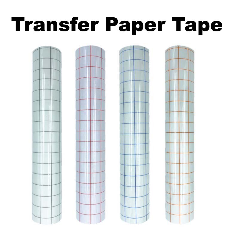 Adhesive Clear Vinyl Application Tape Blue Orange Alignment Grid for Car Wall Craft Art Decal Transfer Paper Tape Adhesive DIY