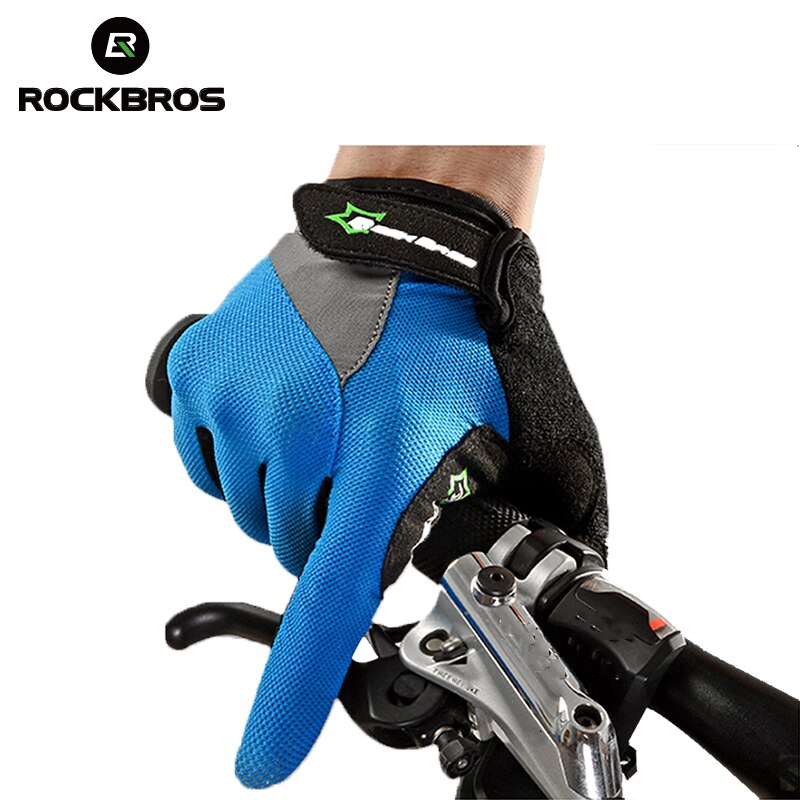 Gants De Vélo RockBros Complets Doigts - Homme Femme - Respirants Pour VTT Et Route