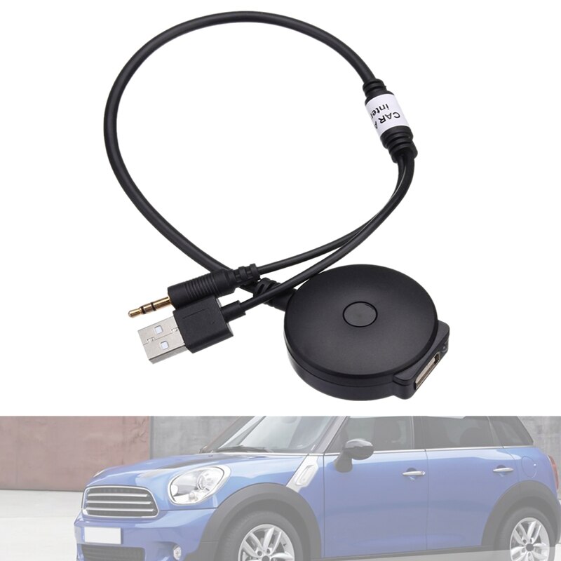 Cable adaptador de Audio inalámbrico para coche, adaptador de música AUX y USB, Bluetooth, para BMW Mini Cooper