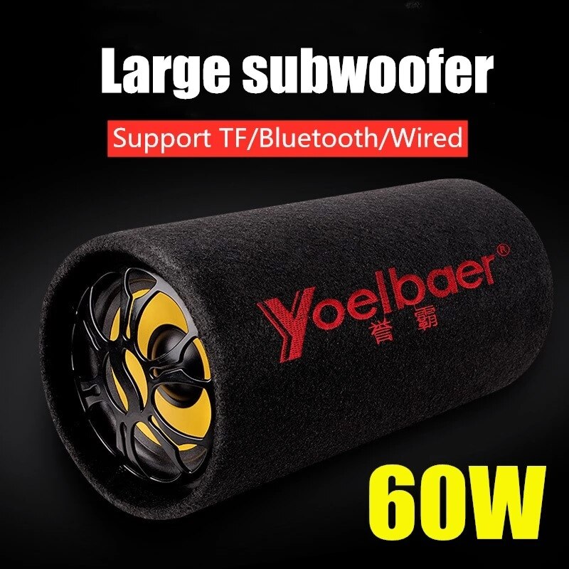 Subwoofer per auto altoparlante Bluetooth 60W Soundbox cablato ad alta potenza Soundbar per computer ad contralto volume HiFi stereo U Disk TF Audio senza fili