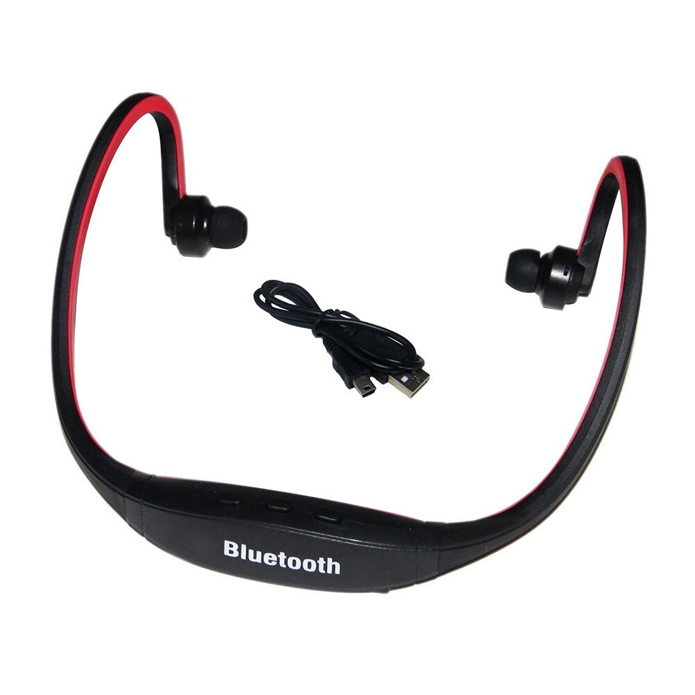 Universal Handfree Sport Bluetooth Wireless Headset Stereo Headphone Earphone: Red