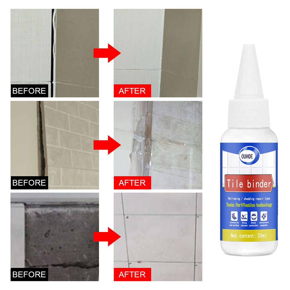Tile Repair Glue Strength Paste Adhesive Fast Repair Wall Mending Tile Repair Glue For Home MAZI888