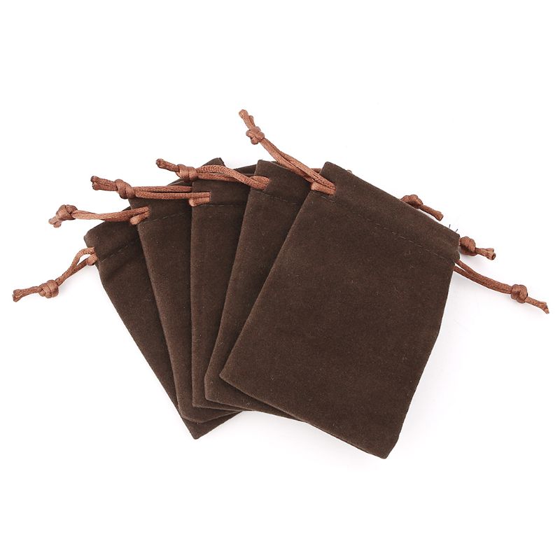 5 sztuk RPG worek kości aksamitna, zamykana na sznurek torby karty do tarota ozdoba do torby 10*12cm wysokiej jakości torba flanelowa prezent torba Drop Shipping: 10X12cm Coffee