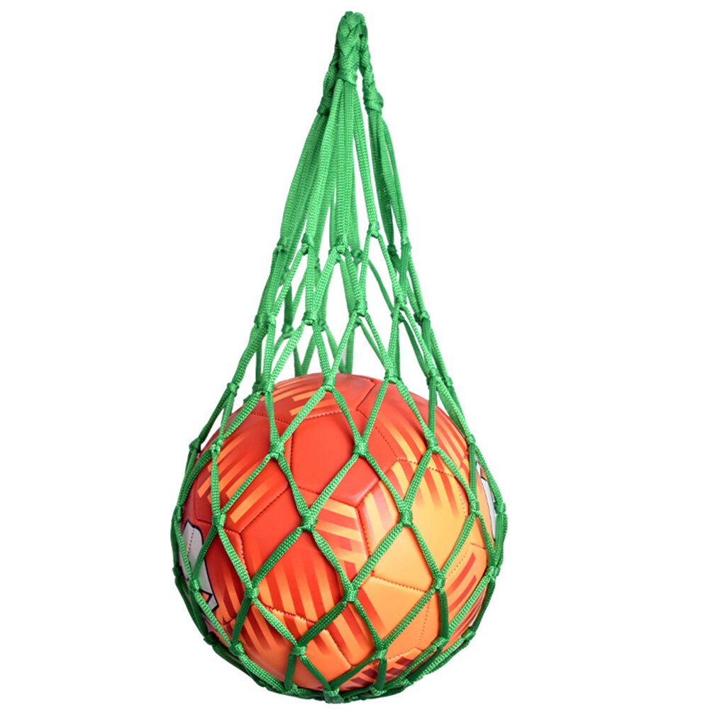 Football Net Bag Nylon Bold Storage Bag Single Ball Carry Portable Equipment Outdoor Sports Soccer Basketball Volleyball Bag: green