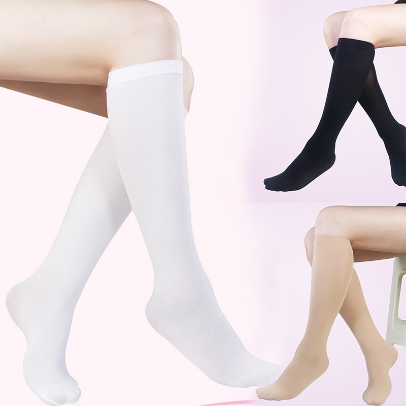 Thin Socks Female Uniform Solid Color Half Leg Calf Socks Japanese Tube Sock College Student Socks Knee Long Tube Summer Autumn