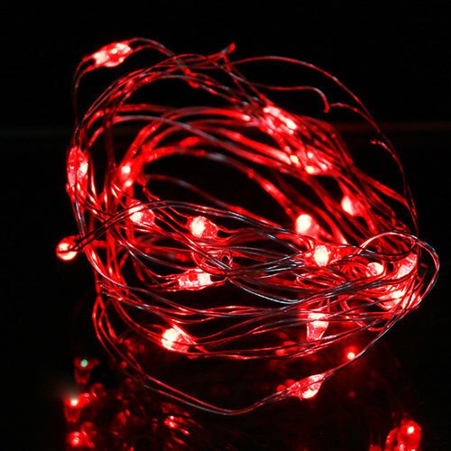 10 PCS Battery powered cork bottle light 2m LED light bar light birthday party wine bottle stopper light bar (Without battery): Red / 1M10LED