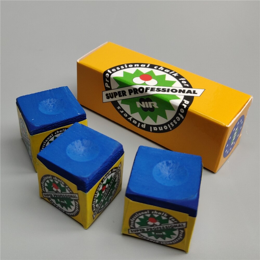 Billard Chalk Pool Chalk 3Pcs/box Nir Longoni Billiards Chalk Blue Green Pool Cue Stick Chalks Billiard Accessories: Blue Nir Chalk