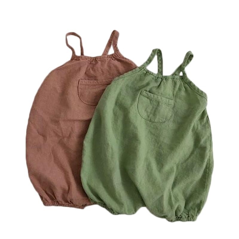 Summer Toddler Overalls Baby Suspender Pants Solid Baby Boy Overalls Girls And Boys Cute Romper Kids Pants