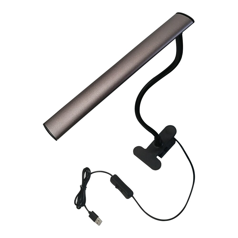 DC 5 V LED Tafellamp USB Leeslamp Zwart/Koffie Optioneel Boek licht LED Clip-on Lamp voor Piano Laptop Boek Lezen: Default Title