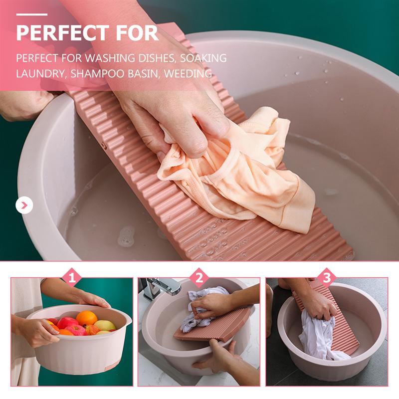 1 Set Infant Wash Basin Baby Face Basin Camping Ice Bucket Washing Clothes Board #J