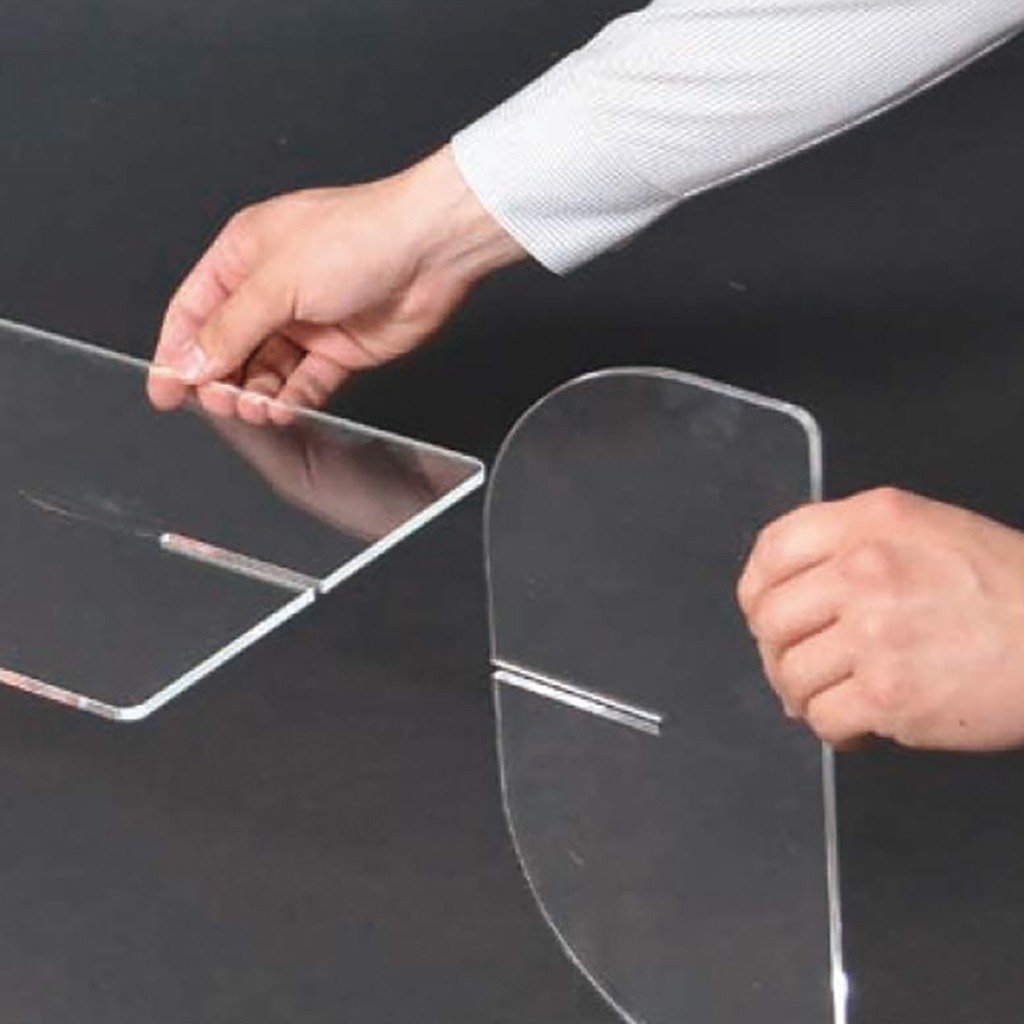 Acrylic Sneeze Guard Shield Clear Perfection Reception Side Counter Sprayed UV Cut Transparent Protection Screens 400x420mm