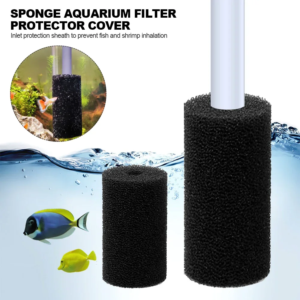 Rouleau de mousse de filtre d'entrée d'entrée d'entrée d'entrée d'aquarium de poissons d'éponge de pré-filtre d'aquarium de 5 pièces pour empêcher le poisson crevettes être sucer l'outil de baril de filtre