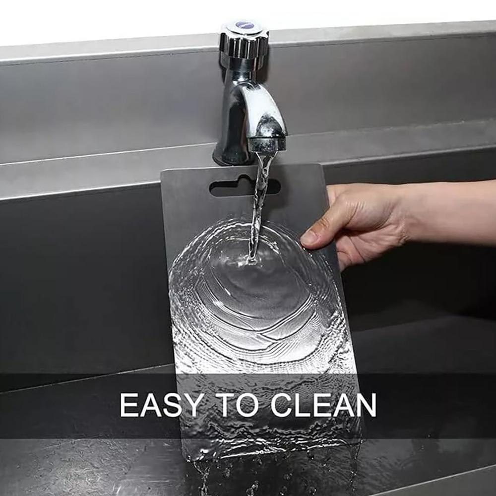 Tablas de cortar de titanio para cocina, tablero 316 para acero inoxidable 304, doble cara gruesa, alimentaria, portátil, para cortar carne y fruta