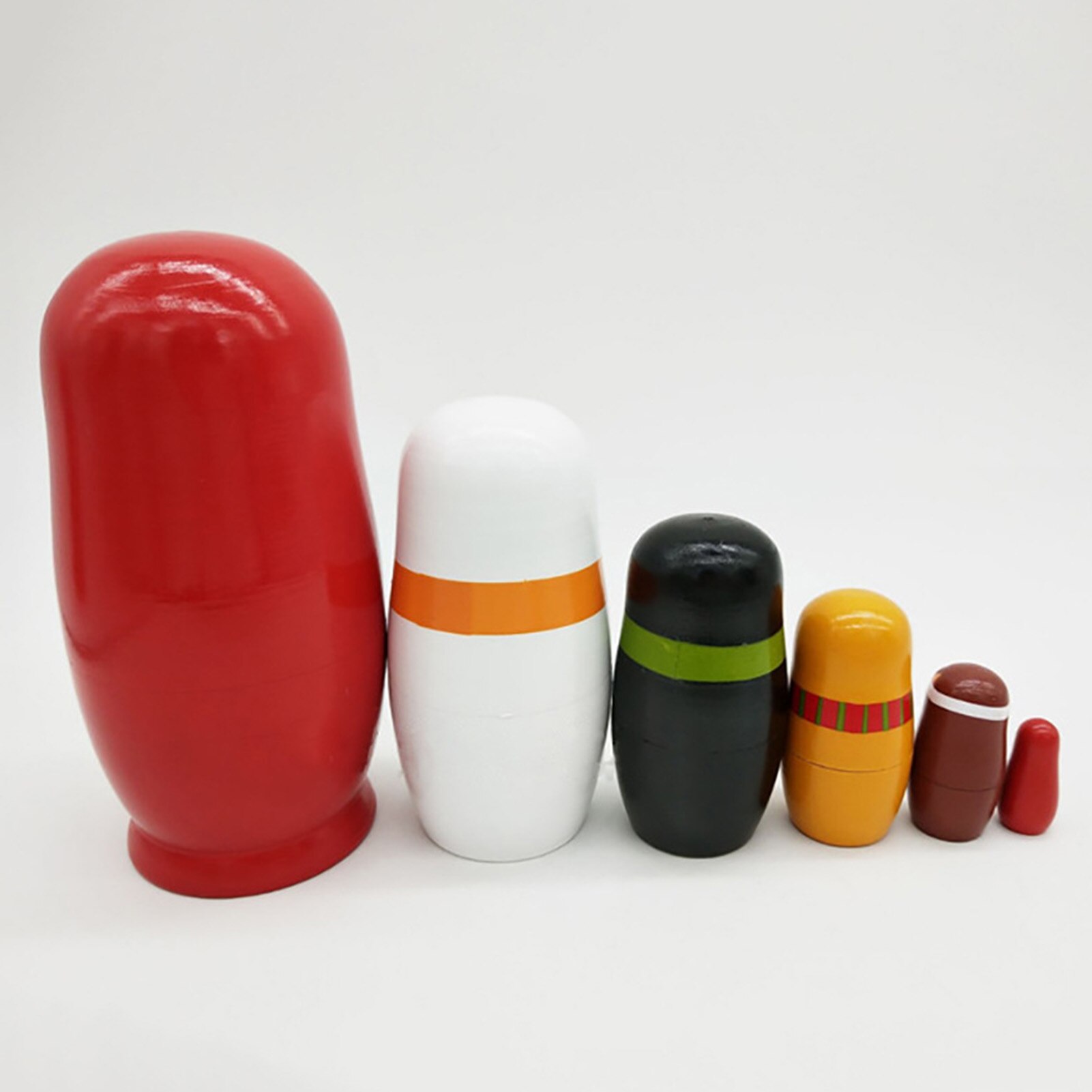 Matryoshka rusa, seis capas de Papá Noel, juguetes de madera, de San Valentín, decoración del hogar