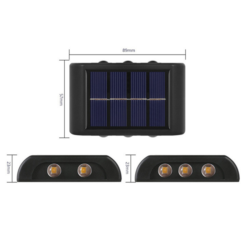 6 LED Solar Wall Light Outdoor Waterproof Balcony Wall Lights for Courtyard Street Landscape Garden Decor Lamp Solar Wall Lamp