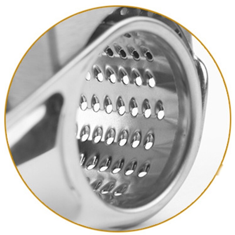 Handheld Multifunctional Rotary Cheese Grater Cheese Cutter Slicer Shredder Sharp Cylinders Stainless Steel Drums Slicer