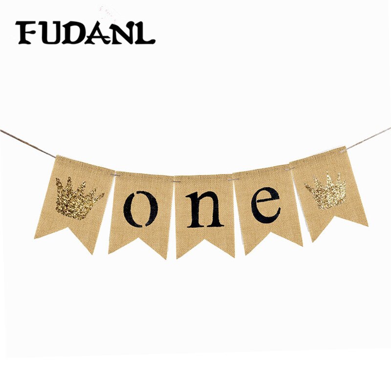1 set pojke flicka första födelsedag banner ett år 1st födelsedag bunting party dekoration baby shower festtillbehör