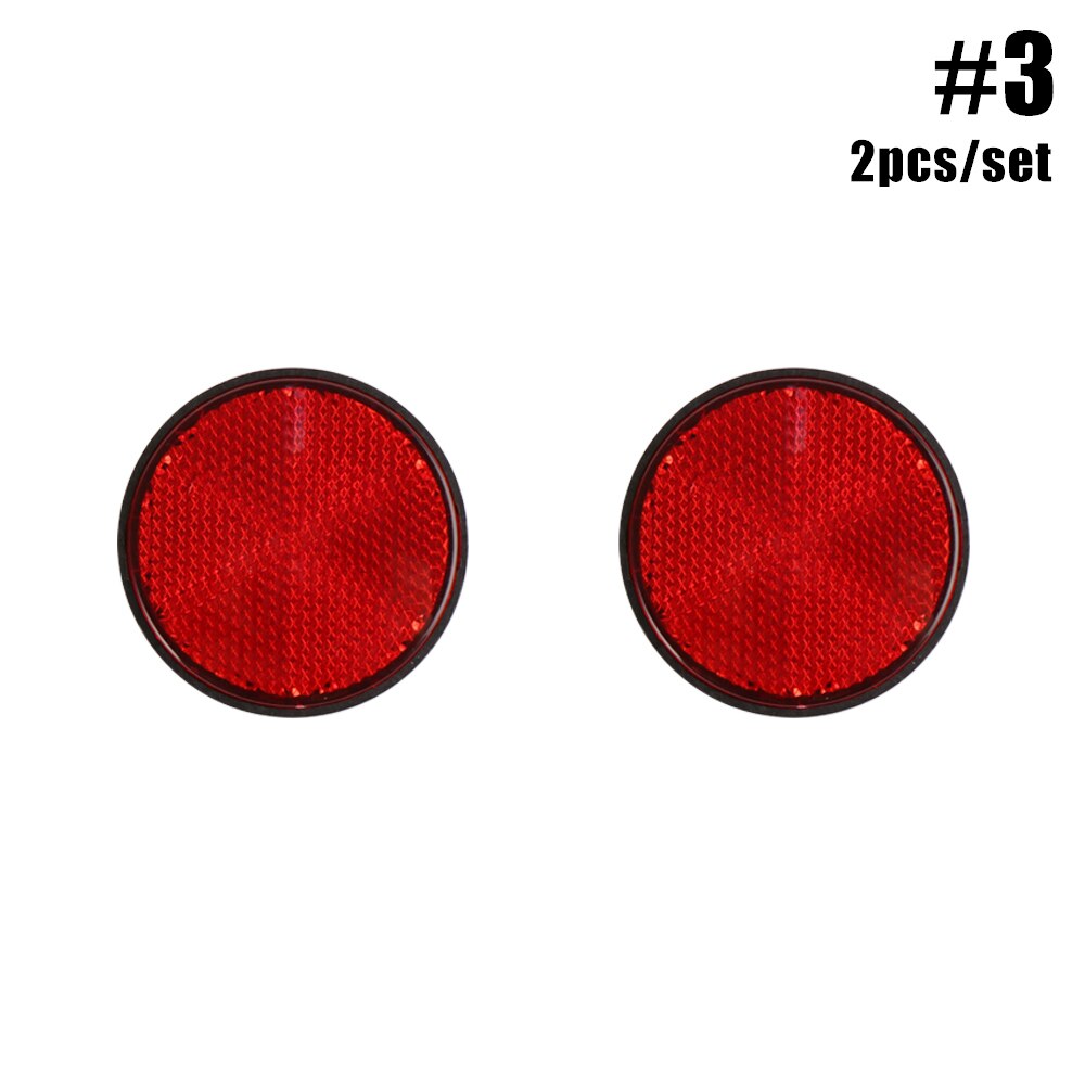 2pcs Oval&Round Bicycle Bike Spoke Reflector Safety Warning Light Wheel Rim Reflective Mount Night Reflectors Flashing Lights: 3