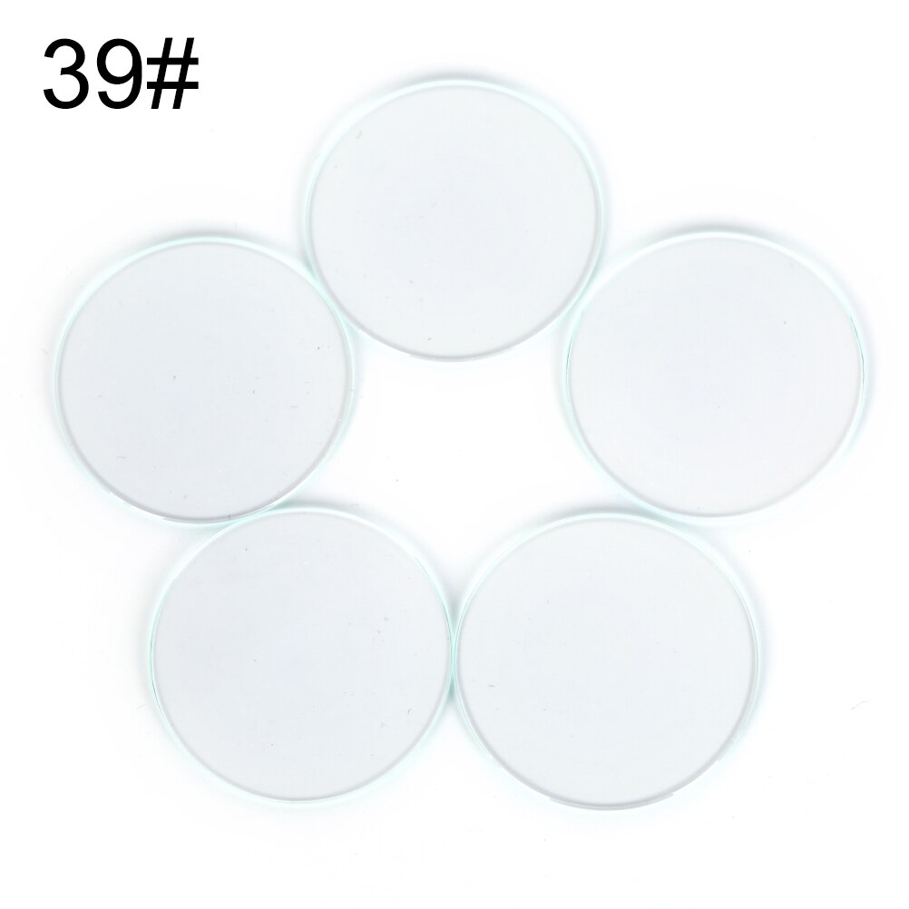 5pcs Watch Glass Anti-scratch For Watch Repair Size 36mm/37mm/38mm/39mm/40mm Transparent Round Crystal Glass Part: 39mm