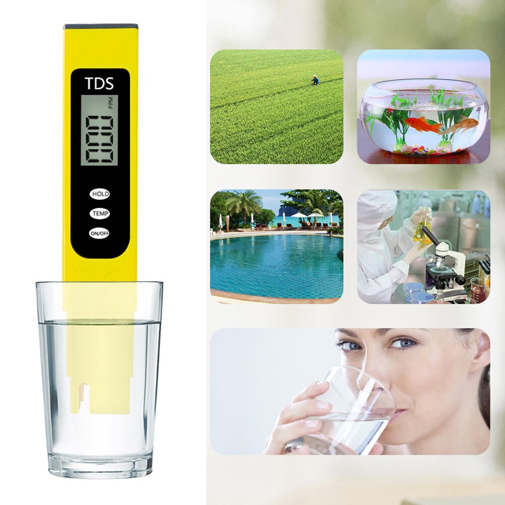 Portable Digital Water Meter Measuring Water Purity Tester TDS Temperature Meter Swimming Pool Drinking Water Aquarium
