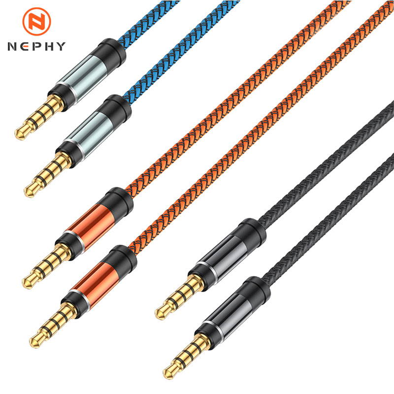3.5Mm Aux Kabel 4 Pole Trrs 4-Dirigent Extra Man Naar Man Stereo Jack Hifi Ondersteuning Microfoon Functie Audiokabel 1.5M 3M
