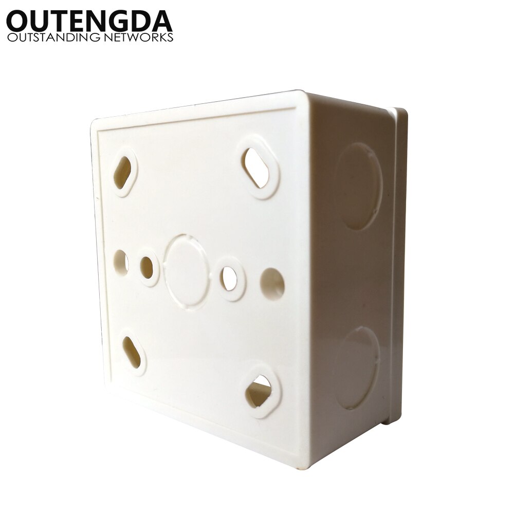 Panel de interruptor montado en superficie, esquinas cuadradas, caja inferior, 86 tipos, caja de conexiones de enchufe de pared para montaje en pared, AP inalámbrico, 2 uds.