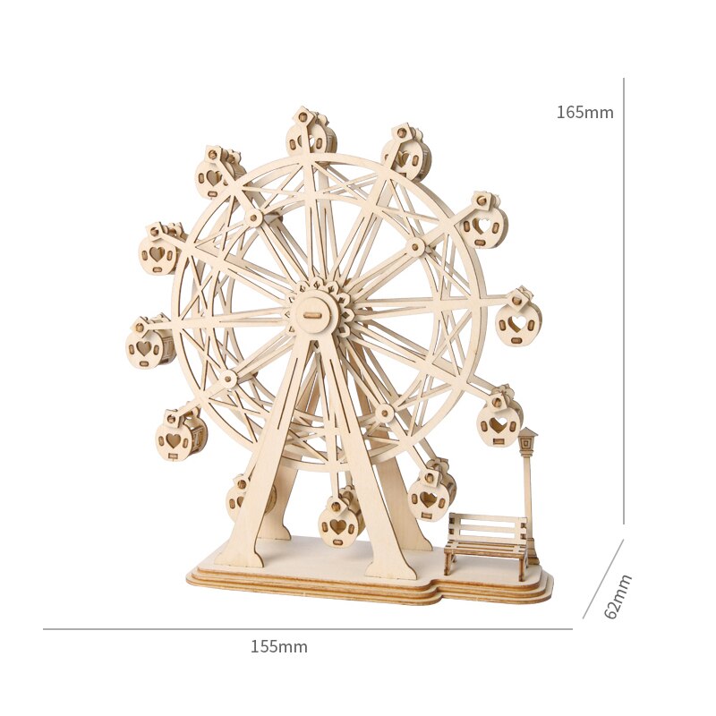 Children Kids 3D Puzzle Toy Model DIY Intellectual Educational Learning for Home NIN668: ferris wheel