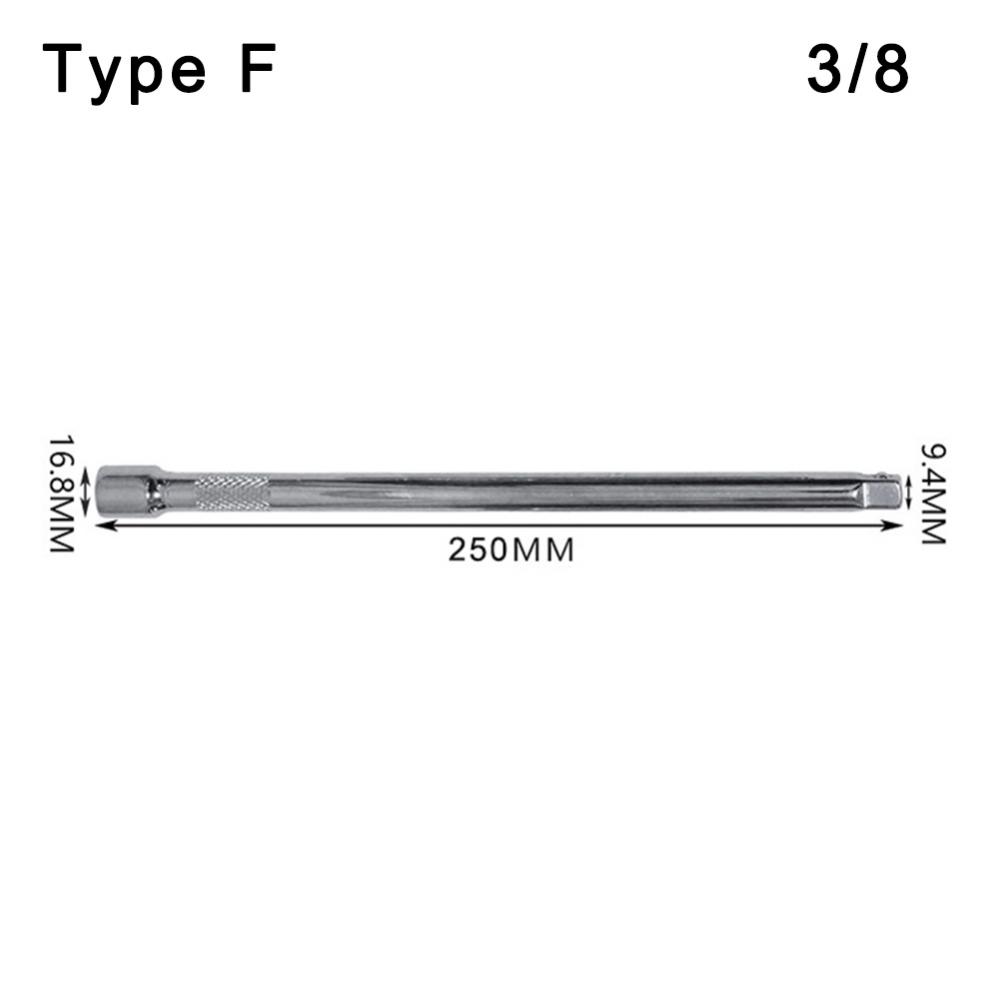 Socket Ratchet Wrench Extension Bar 1/4 3/8 1/2 50 75 100 125 150 250mm Connecting Rod Socket Wrench Extender Long Bar Sleeve: Type F