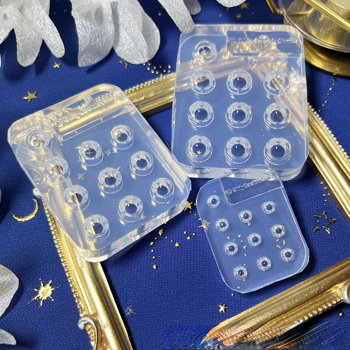Molde de resina Epoxy de silicona con forma de pastillas planas, moldes de resina, molde de joyería de silicona Uv, molde para pendientes