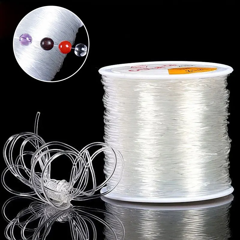 10M/rollo de pulseras de cordón de cuentas de cristal elástico fuerte, línea de goma elástica, cuentas de joyería, collar de hilo, cordones para hacer bricolaje