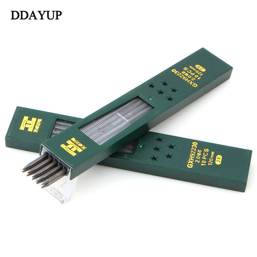 3pcs/lot 2.0mm HB/2B Mechanical Pencil Lead Refill Set Plastic Portaminas Lapiseira Student School Supplies