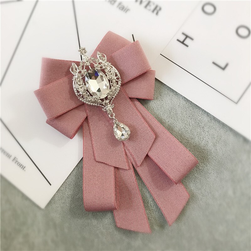I-remiel – Broche en velours rouge, nœud papillon, col, broches, chemisier, vêtements pour femmes, accessoires, bijoux à la: 12