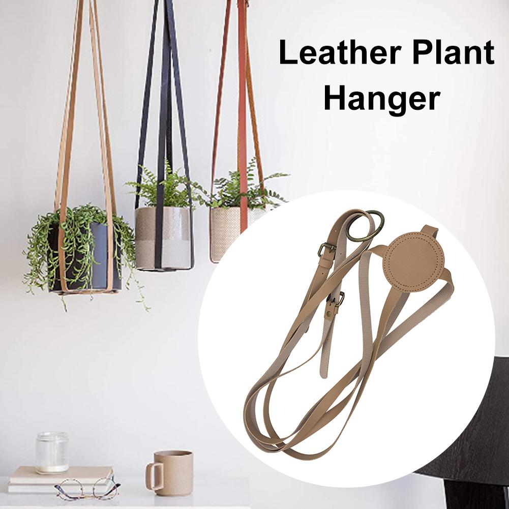 Leather Plant Hanger Plants Hanging Holder Potted Plants Hanging Strap Pot Wall Hanger For Flower Pots Indoor Outdoor Plants