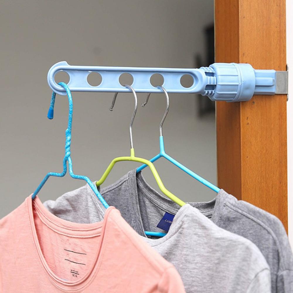 Puerta de ventana de interior, colgador de ropa con 5 agujeros, perchero colgante, estante multifuncional para ventana, tendedero para secar ropa