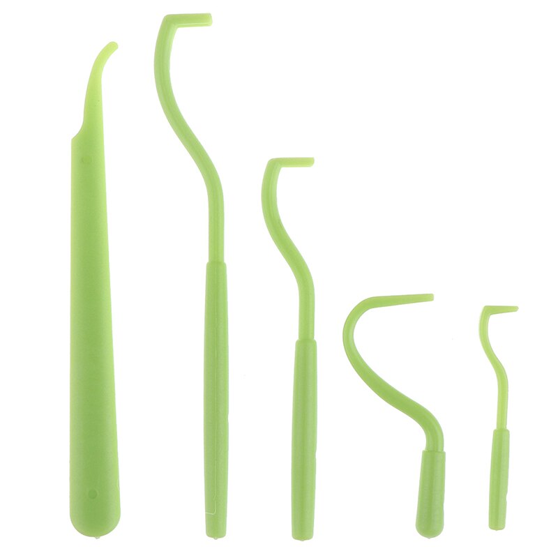 5 st pincett för att ta bort fästing för att ta bort fästing för människor/hund/djur/häst/katt: Grön