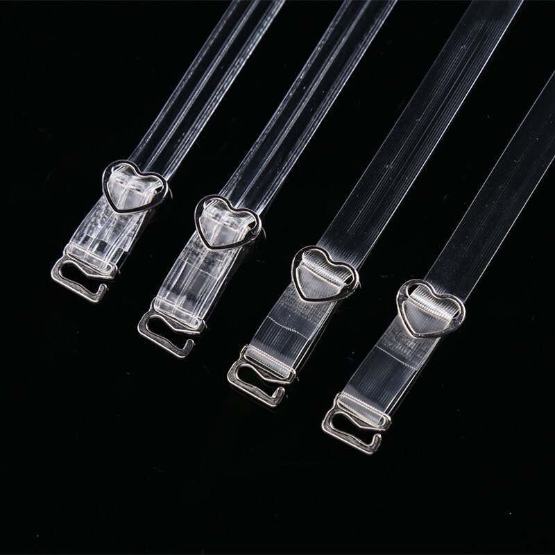 2Paare Hohe Elastische Streifen transparent Bh-träger Geschmack Einstellbare unsichtbar Klar Schulter Riemen vertraut Zubehör