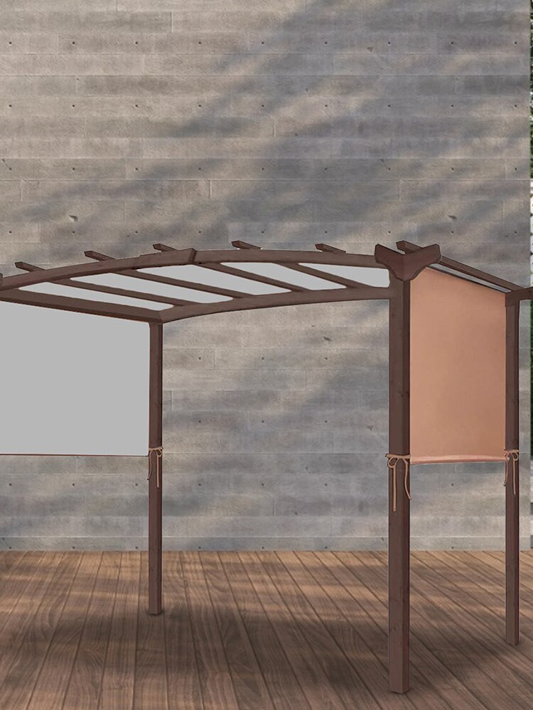 17X6.5 Voeten Universele Luifel Vervanging Cover Gebogen Pergola Structuur Green Outdoor Tuin Luifel Zonnescherm Balkon Pergola
