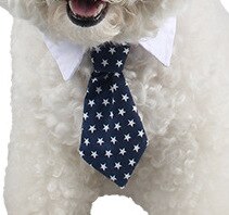 Pet Dog Cat Formal Necktie Tuxedo Bow Tie Black Cute Red Collar for Dog Cat Pet Accessories Suit for Small Medium Dogs and Cats: navy blue star / S