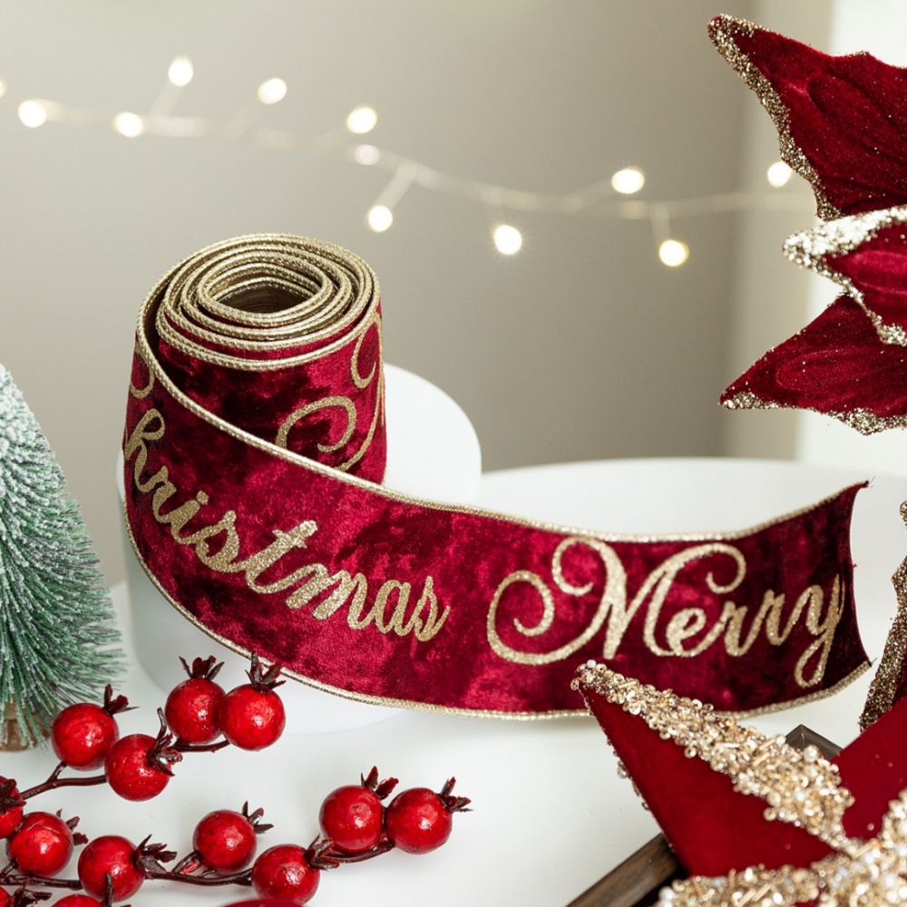 Weihnachtsbaum, rot Dekorationen, Beflockung, Weihnachtsbaumspitze, Stern, Schleife, Blume, Burgunderrot, Pailletten, Weihnachtskugeln, Neujahrsparty-Dekorationen