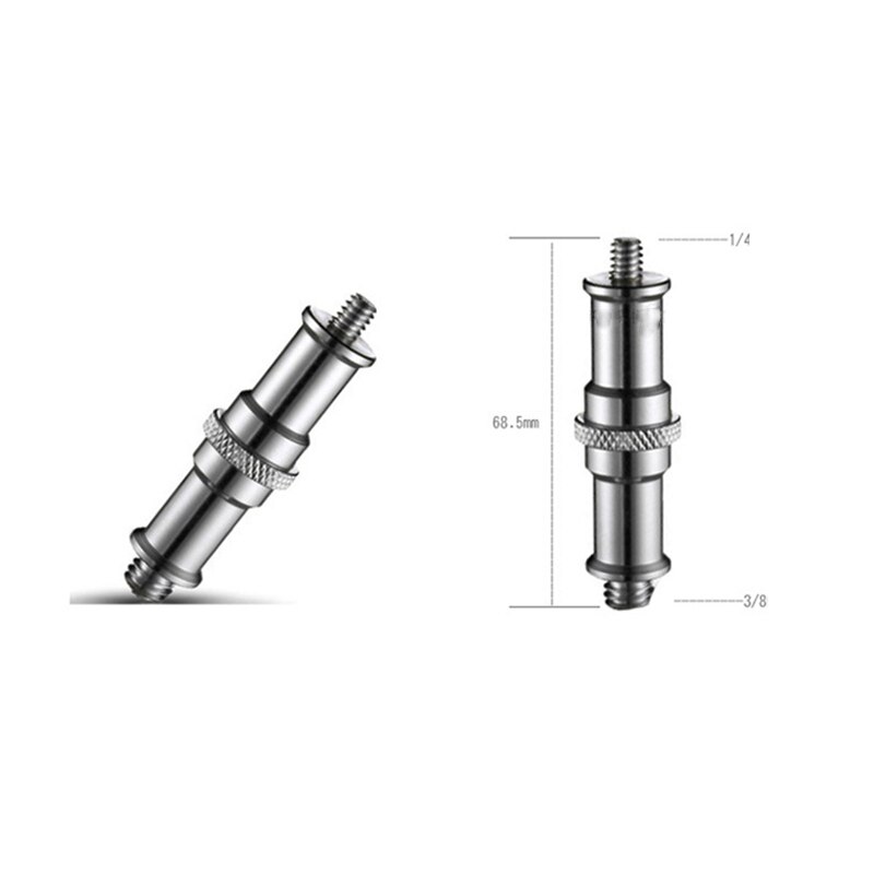 Standaard Dubbele Hoofd Schroefdraad Convert Schroef Adapter 1/4 &quot;Male naar 3/8&quot; Man voor Camera Statief Light stand bal hoofd