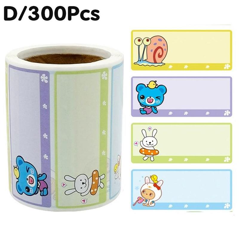 300pcs/roll Kitchen Animal Sticker Refrigerator Freezer Food Storage Date Content Label: D