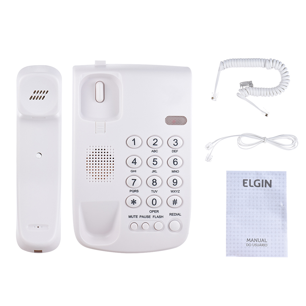 Portable Corded Telephone Phone Wall Mountable Base Handset for House Home Call Center Office Company Hotel
