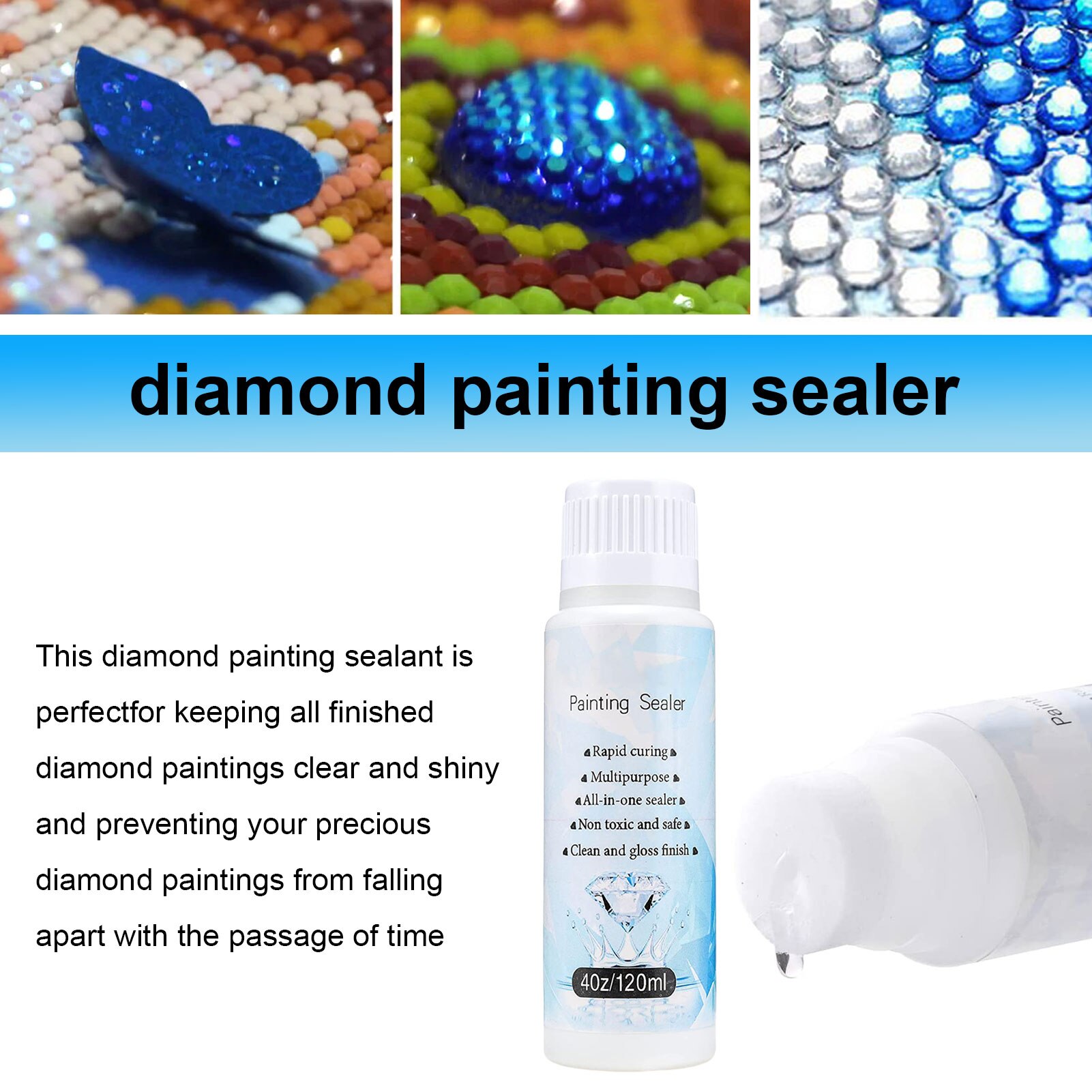Abstract schilderij va. 40x100cm | Diamond painting