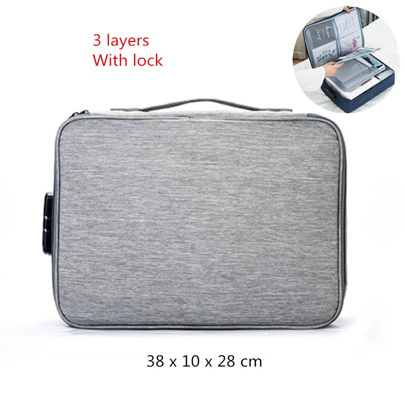 Męska wodoodporna teczka biznesowa torba Oxford dokument Ipad elektroniczna torba do przechowywania plików organizator etui akcesoria ręczne przedmioty: C Gray